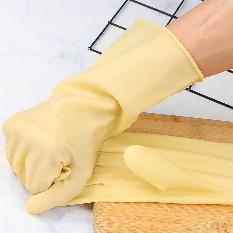 2 Pairs Thick Dishwashing Gloves Work Gloves Latex Dishwashing Gloves Home Durable Cleaning Housework Chores Dishwashing Tools