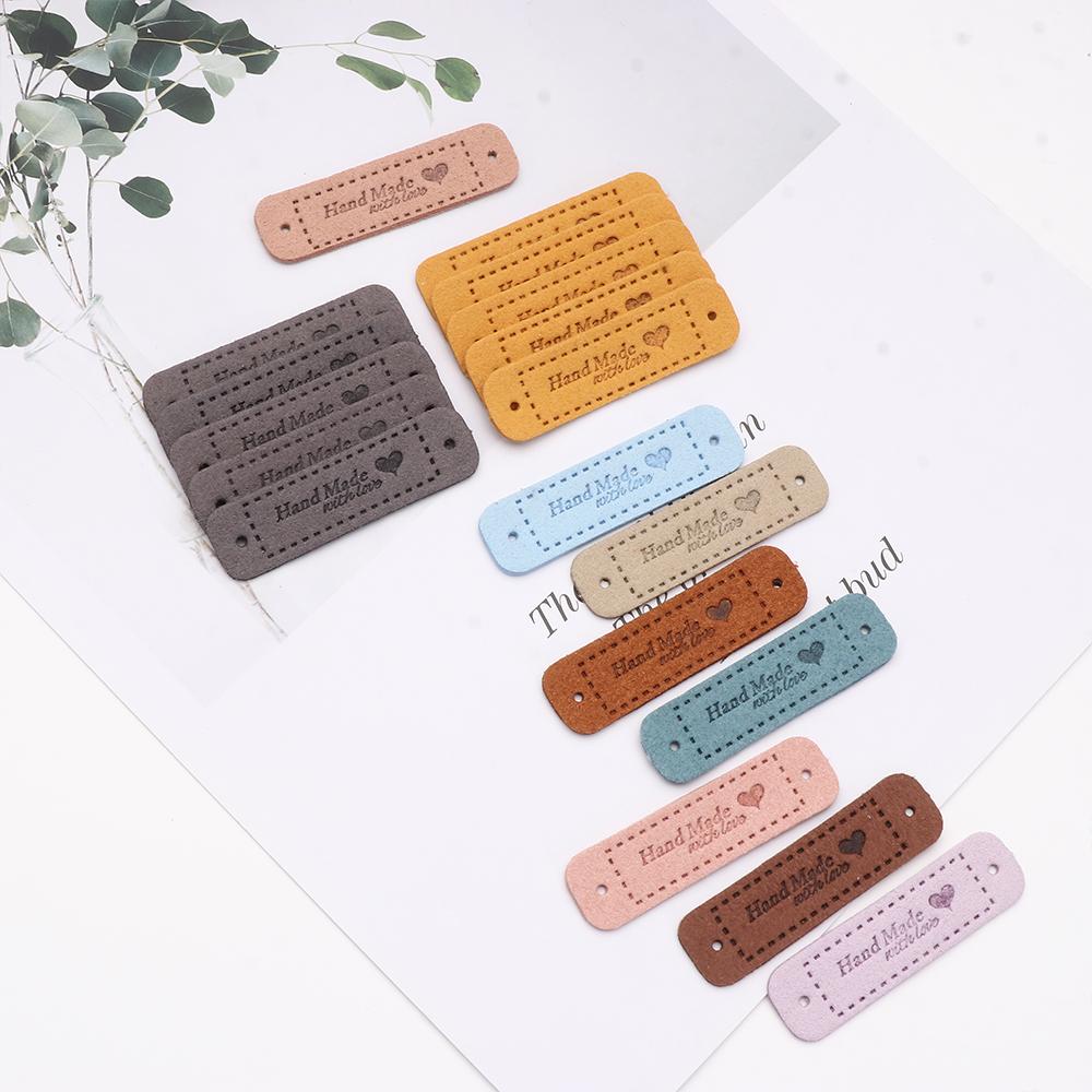 20PCS DIY Hats Bags Sewing Accessories Clothes Tags Label Garment Labels Hand Made With Love