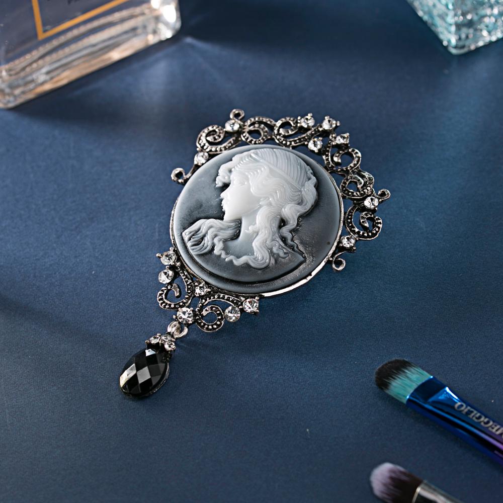 Bohemian Vintage Figure Beauty Brooch Pins Brand Jewelry Queen Figure Brooches For Women Bride Wedding Party Jewelry Gifts