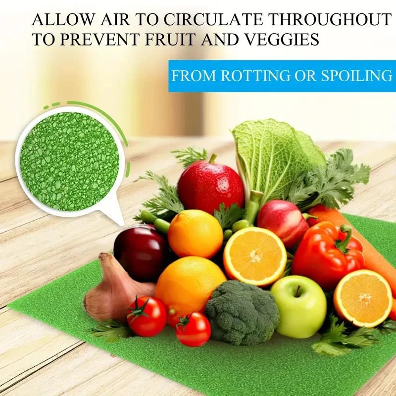 5/10Pcs Vegetable Food Fresh Keeping Mat Refrigerator Drawer Absorbent Sponge Anti-corrosion Pad Fruit Mildewproof Fridge Mats