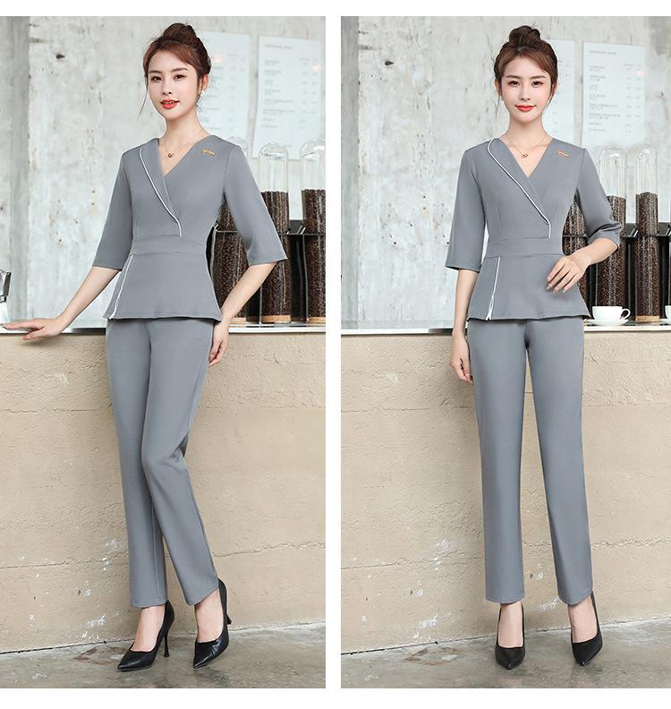 Women's Long Sleeve Beauty Salon Uniform for Health Club & Spa