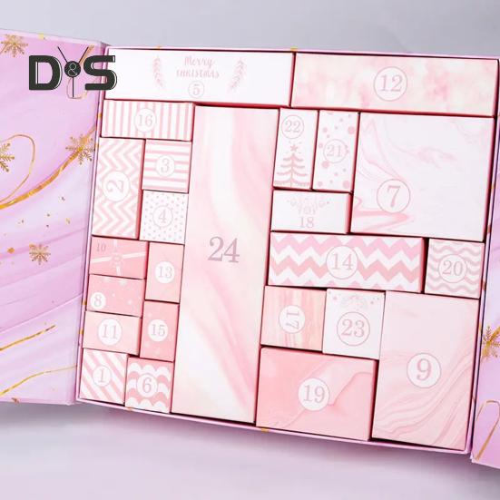DIY Christmas Advent Calendar Boxes 2024 Empty Box To Fill 24-Day Christmas Countdown Calendar Make Fill Your Own Christmas Gift Box