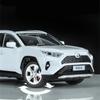 1/24 Toyotas RAV4 SUV Alloy Car Model Diecast Metal Toy Off-road Vehicles Car Model Simulation Sound and Light Children Toy Gift
