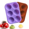 Силиконовая форма для выпечки с 6 отверстиями, 3D формы для выпечки, шоколадная полушаровая сферическая форма, кекс, торт, сделай сам, маффин, кухонный инструмент