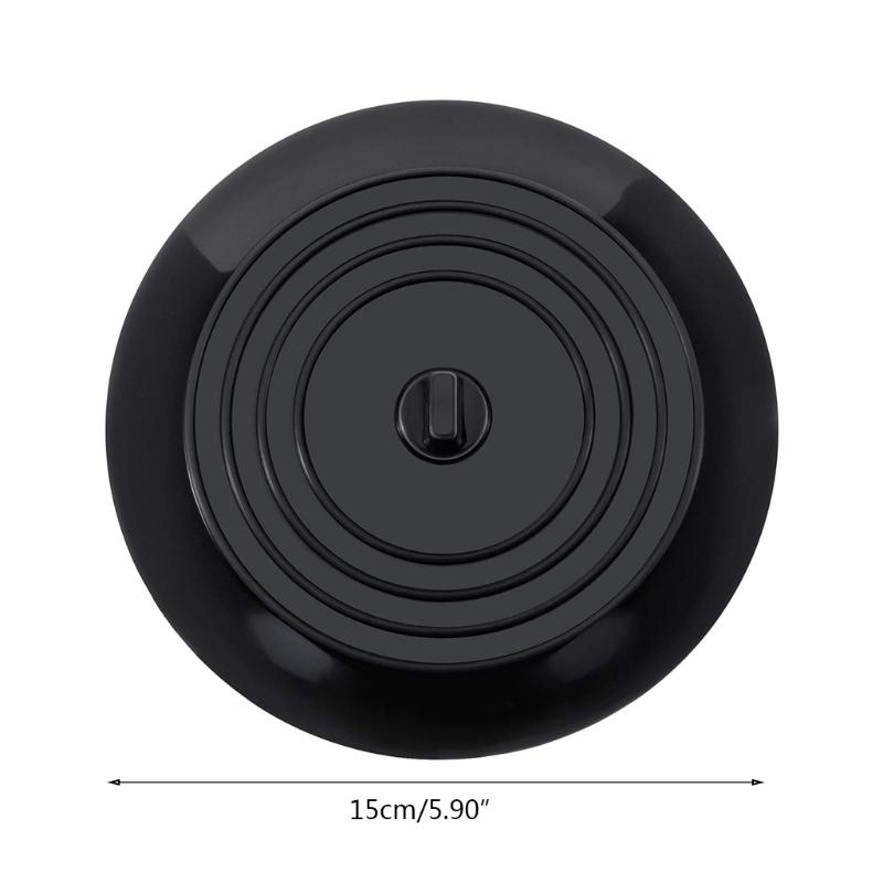 Tub Stopper 1 Pack 6 Inches Large Silicone Drain Plug Hair Stopper Flat Suction Cover for Kitchen Bathroom & Laundry