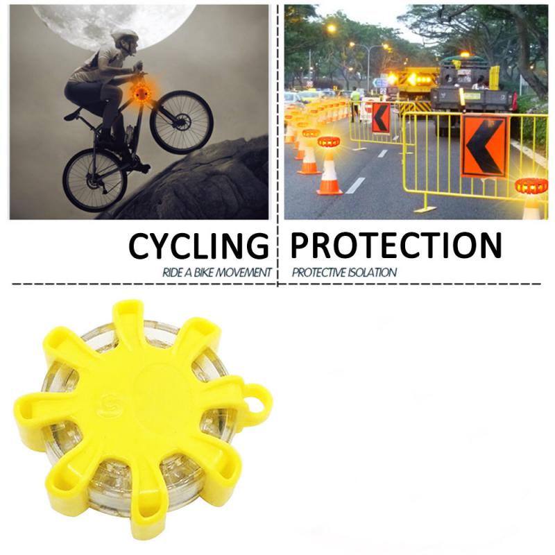 Автомобильный светодиодный дорожный фонарь, аварийный свет, проблесковый маячок, дорожный маячок с магнитным основанием и батарейками