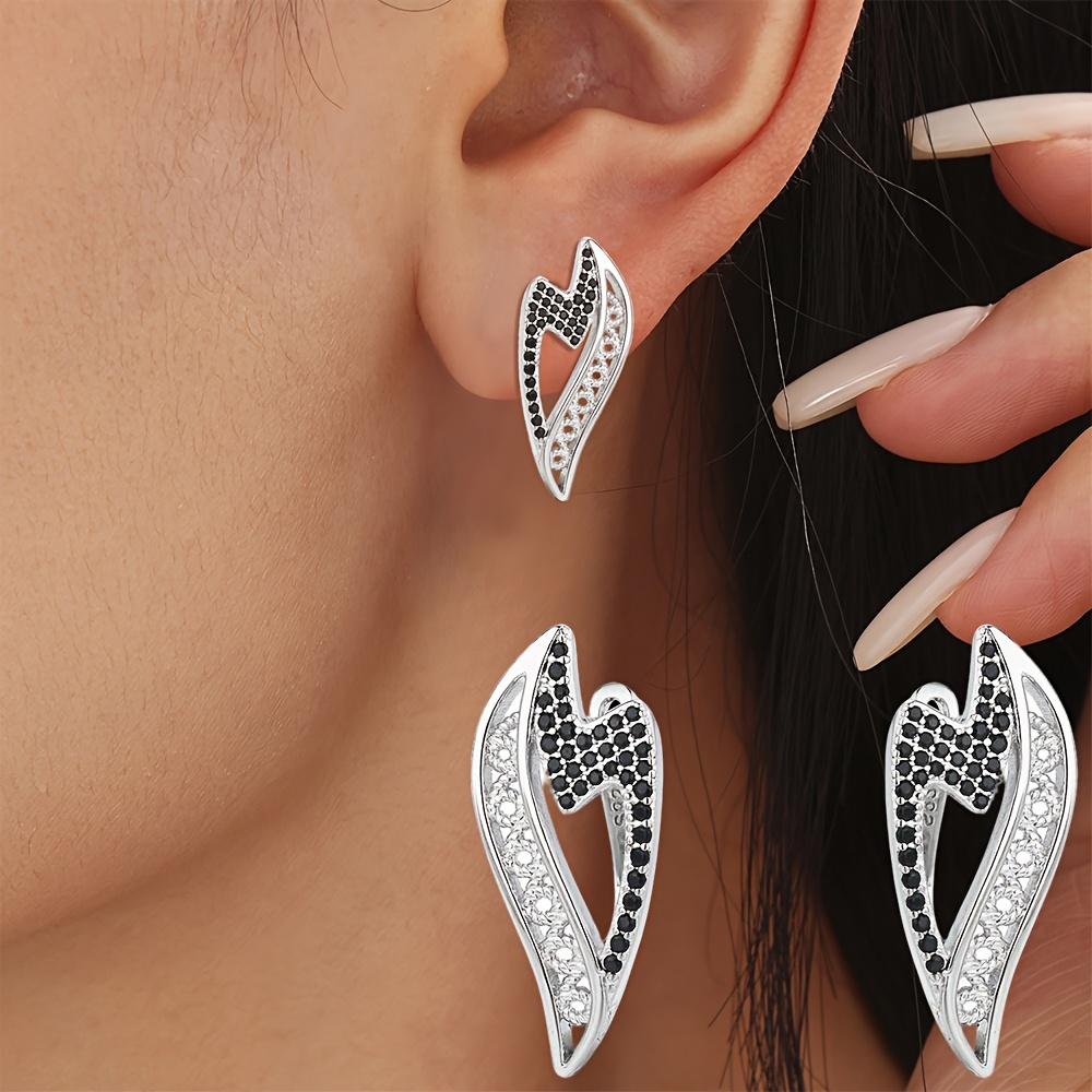 Black Awn Серьги-капли из черного камня для женщин, подарочные серьги-кольца
