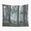 Misty Forest Tapestry Foggy Tree Wall Hanging Tapestries Nature Pine Woodland Tapestry Wall Hanging Art for Bedroom Living Room