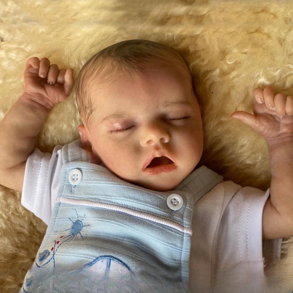 18-дюймовая реалистичная кукла-девочка-реборн, близнецы. Милая живая спящая кукла-новорожденный, полное виниловое тело, кукла-мальчик, настоящая игрушка для игр в детском доме, возраст от 3 лет