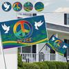 World-Peace Flag 3ft X 5ft Peace-and-Love World Earth Flag Polyester With Brass Outdoor Decoration