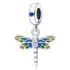 925 Silver Butterfly Dragonfly Charms Colorful Beads for DIY Bracelet Making Handmade Jewelry Supplies