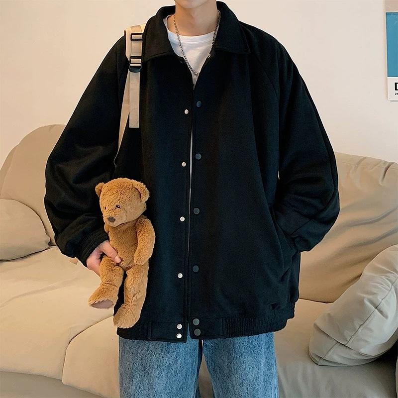 Suede Vintage Jacket for Men Spring and Autumn American Fashion Couple Coat Overalls Casual Boys On Clothes