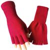 Half Finger Long Mitten Thicken Fingerless Gloves Winter Knitted Gloves  Cycling Driving
