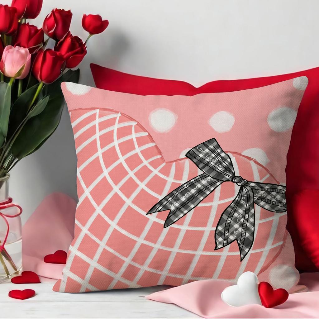 Новая розовая наволочка с принтом «Любовь», наволочка в виде сердца для девочки, домашнее украшение, атмосфера, подушка, диванная подушка
