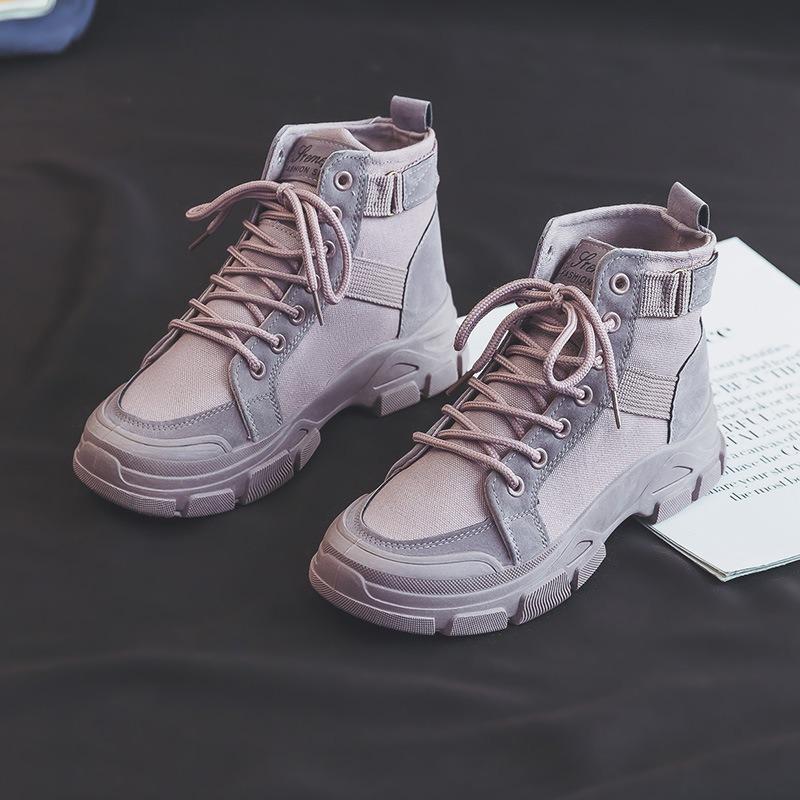 Модные ботинки на щиколотку для альпинизма, женская обувь из парусины с толстой подошвой, для шитья, для спорта, фитнеса, ходьбы, повседневная обувь, новая