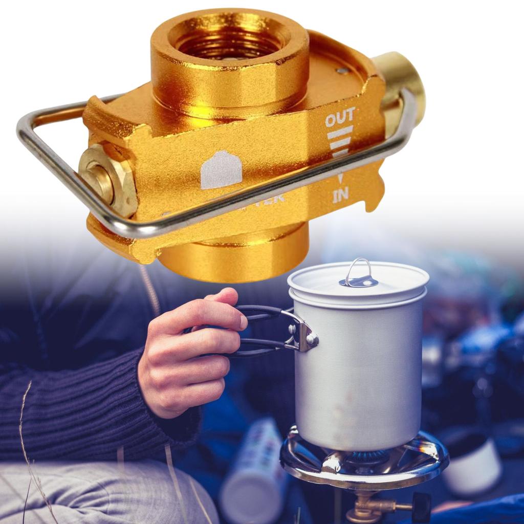 Кемпинг На открытом воздухе Адаптер для плоского газового баллона Перезаправка Адаптер для преобразования плоского баллона Адаптер для заправки газового баллончика Прочный