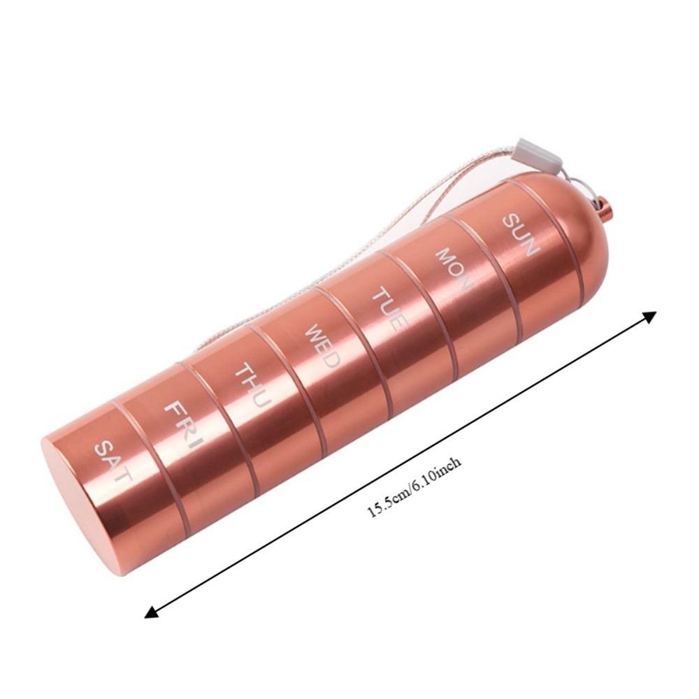 Compartment Pill Boxes Stainless Steel EDC Tool Sealed Pill Bottle Pillcase Box Storage Box Bottle
