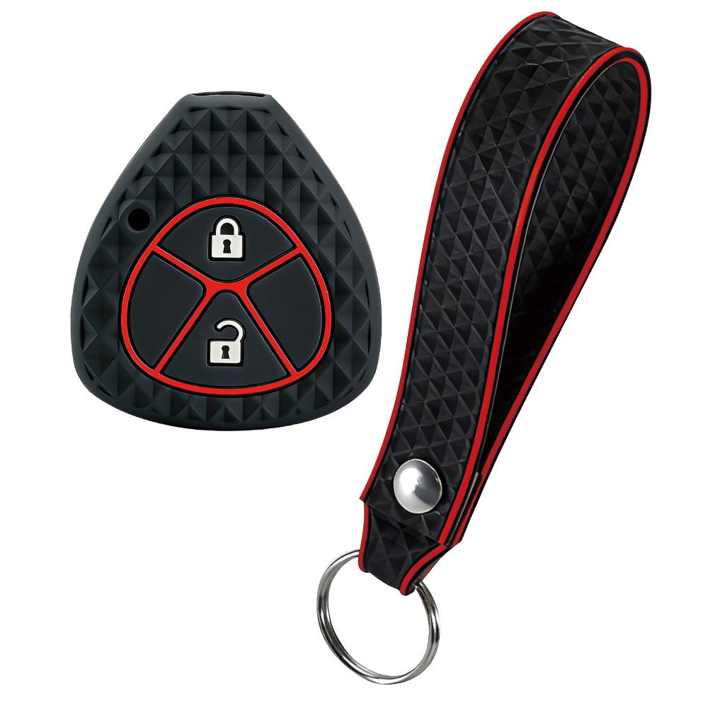Силиконовый брелок чехол для автомобильного ключа Toyota Auris HiLux Corolla Fortuner Prado Verso Camry Yaris Vitz Vios Ractis 2/4 кнопки