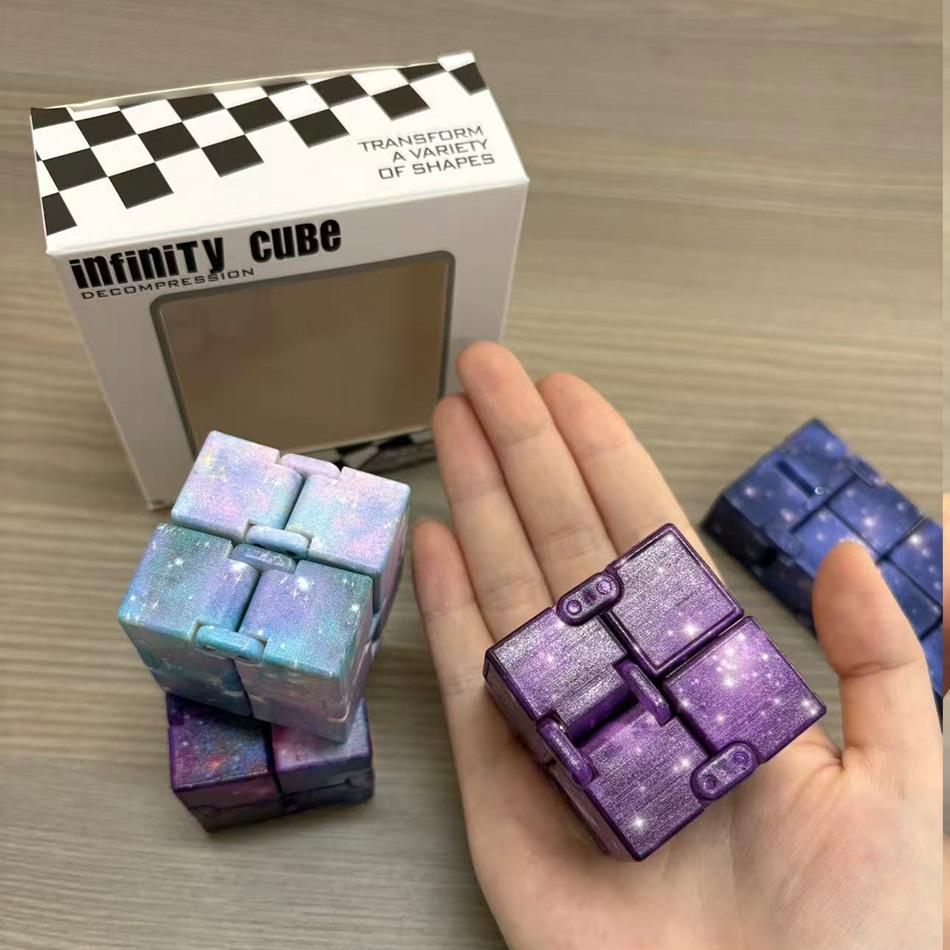 Магический куб-трансформер Infinity - Игра-головоломка для кончиков пальцев, игрушка для СДВГ, тревожности, аутизма, антистресс для пальцев, игра для детей