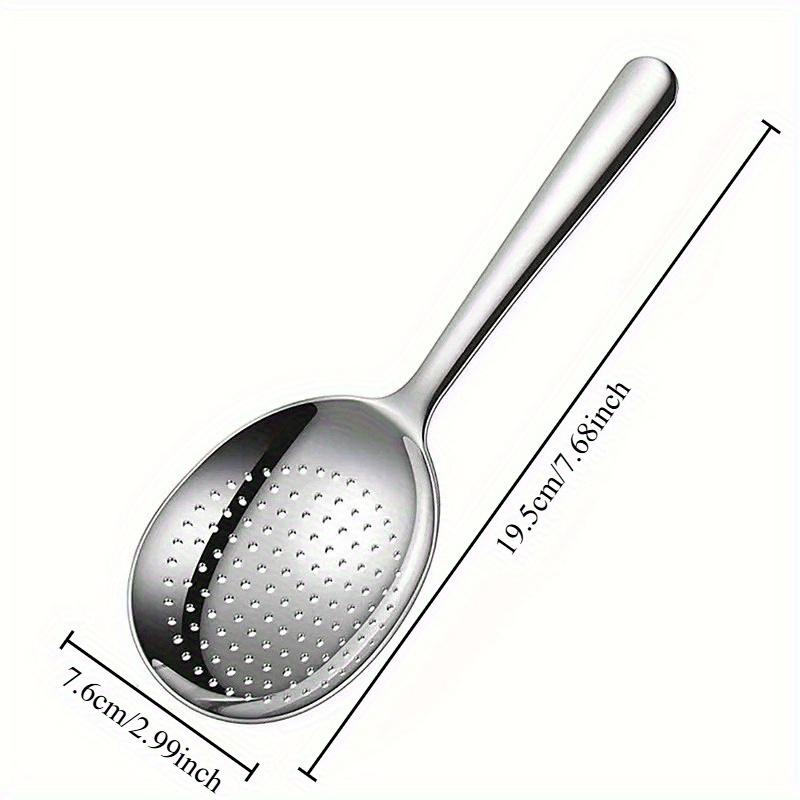 2Pcs Stainless Steel Spoon Heat Insulated Handle Ladles Drain Hole For Serving Soup Rice Serving Spoon Kitchen Utensils
