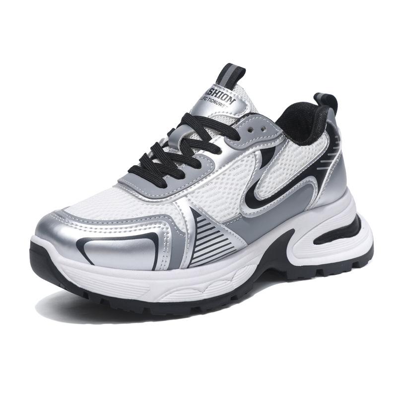 2024 girls casual shoes popular mesh breathable dad shoes comfortable breathable thick-soled sports women's shoes