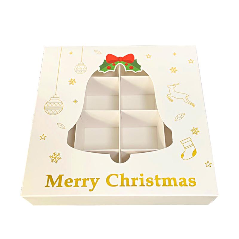 1Pcs Chocolates Cake 16 Grids Christmas Candy Box Window Box Packing Box Baking Gift Box