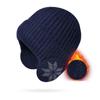 Women Winter Warm Knitted Wool Hat Plush Thickened Hat Outdoor Cycling Ear Protection Cap