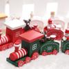 Cake Party Props Christmas Decoration Home Decor Christmas Ornament Window Ornaments Wooden Train