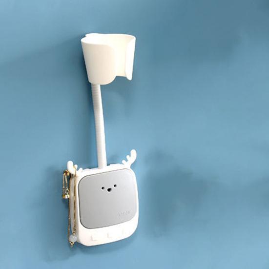 Подставка для фена настенная универсальная регулировка без пробивки роговой дизайн держатель для выпрямителя волос без помощи рук аксессуары для ванной комнаты