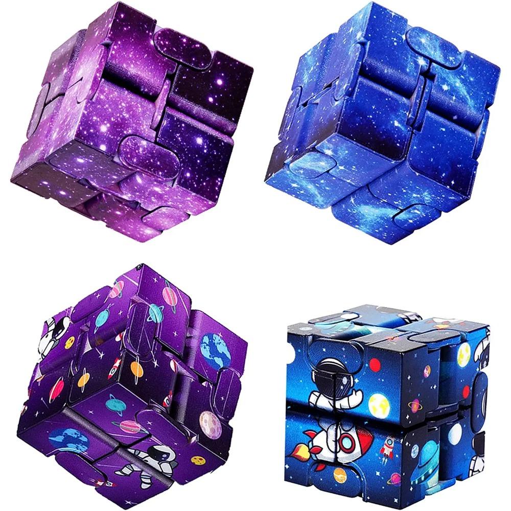 Infinity Magic Cube Starry Sky Square Puzzle Toys Four Corner Maze Toys Children Adult Decompression Relaxing Hand-Held for ADD