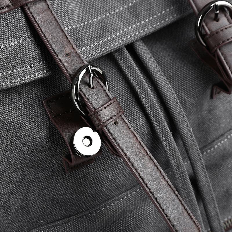 Мужской холщовый рюкзак, простой и вместительный дорожный рюкзак, сумка для компьютера