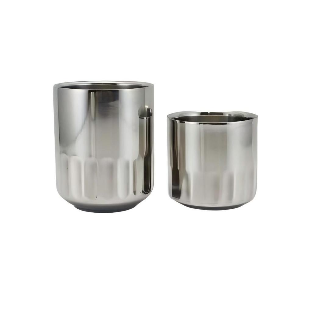 Gold Heat-Insulating 304 Stainless Steel Baijiu Cup, Double-Layer, Anti-Scald, 1-2 Liang, Small Wine/Tea Cup.