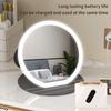 3 Color LED LED Makeup Mirror Round Mirror Portable Vanity Mirror  Office Use