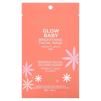 Glow Baby, Осветляющая косметическая маска для лица, 1 тканевая маска, 0,6 жидких унций (18 мл)