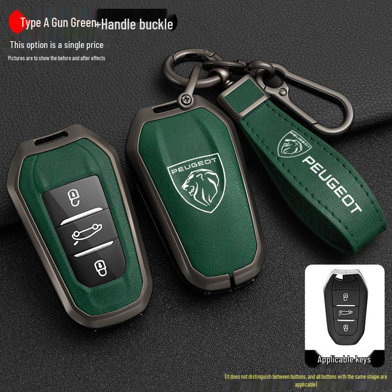 Peugeot 408 Car Key Cover Compatible with 4008, 308, 3008, 508, 5008, 2008 Models - Snap Button Shell