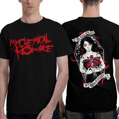 Футболка с принтом группы My Chemical Romance и Queen Подходит для Хипстеров Мужчин С коротким рукавом Повседневный Топ Пляжный Шик Футболка