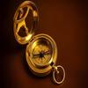 Brass Push Button Direction Sundial Compass Pocket Rustic  Home Decor Gifts 5.08 cm