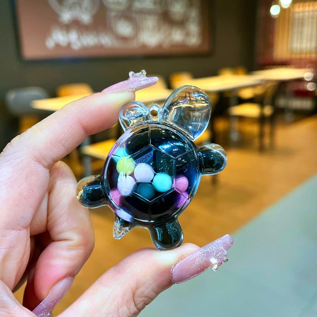 Diy Creative Table Toy Gift with Luminous Sand, Dazzling and Sparkling Turtle Ornaments