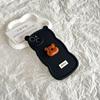 Трехмерный мультяшный медвежонок Хелло для iPhone 17 Pro Max Apple 16 чехол для мобильного телефона 15 новый 14 мягкий чехол