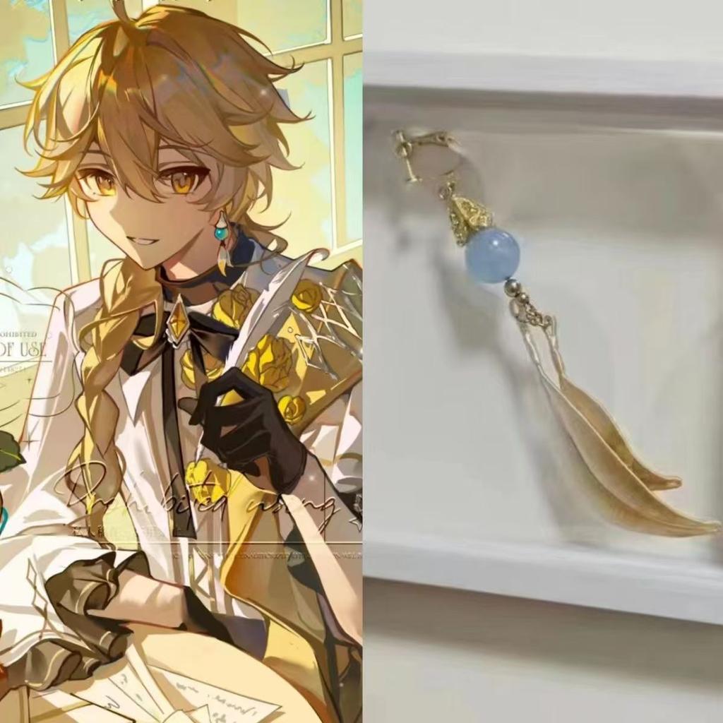 Game Genshin Impact Wanderer Kunikuzushi Scaramouche Cosplay Balladeer Asymmetric Earrings Women Eardrop Jewelry Accessories