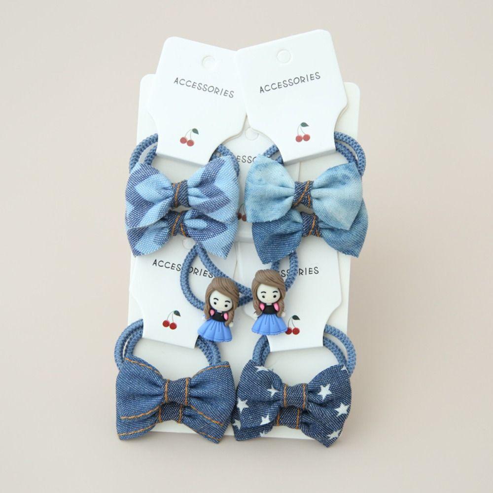 10Pcs Cute Elastic Rubber Band Kids Girls Hair Rope Luxury Hair Ties Bowknot