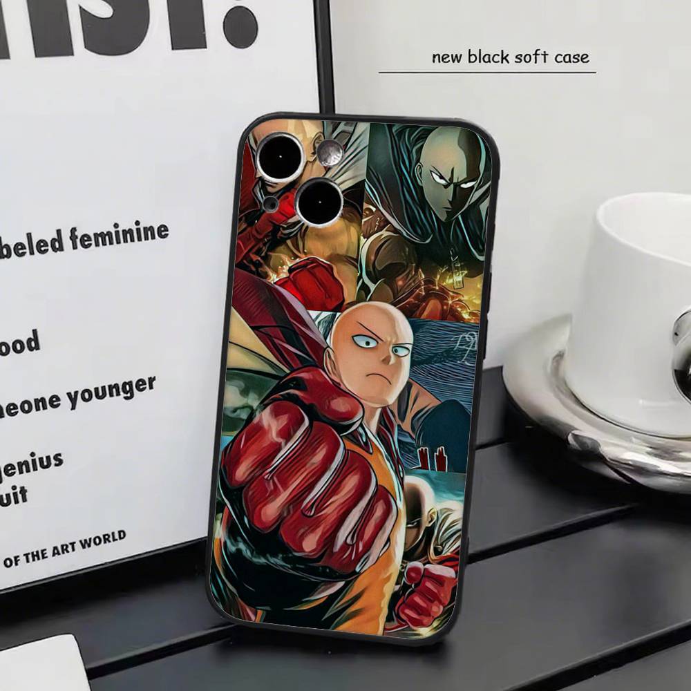 Чехол Saitama из One-Punch Man для iPhone 17 Air 16 Pro Max 15 14 13, полноразмерный, противоударный, с поддержкой MagSafe