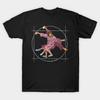 Asian Size Men Print T-shirt Vitruvian Dude - Big Lebowski Yoga Pose No-Cut Heat Transfer Print Cotton Tshirt