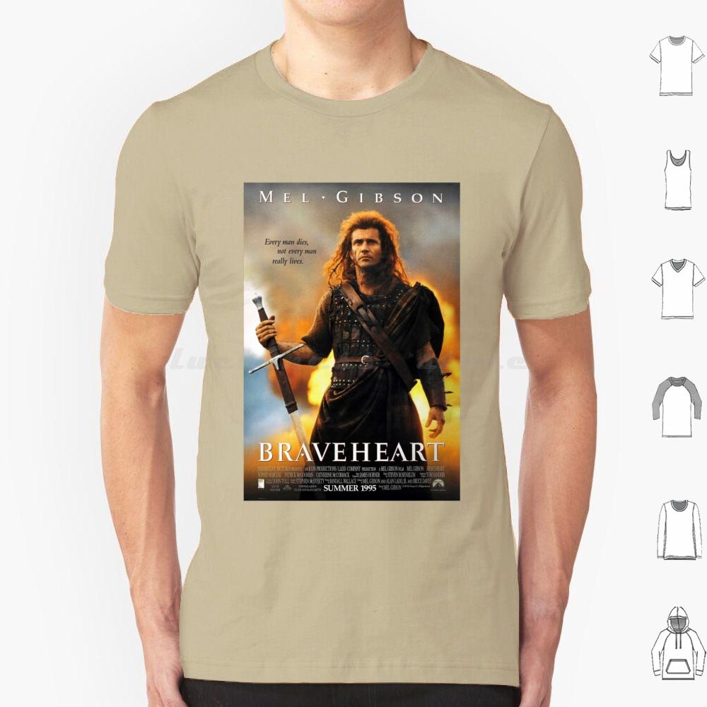 Футболка Braveheart Хлопок Мужская Женская Печать DIY Уоллес Храброе Сердце Мел Шотландское Нагорье Уильям Уоллес Каждый Человек Умирает