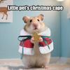 Pet Hamster Cape Red White Small Animals Christmas Outfit for Rabbit Guinea Pig Parrot African Greys Parakeet Cockatiel Cosplay Accessories
