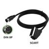 SCART 8Pin RGBs AV Sound Video Cable Flexible PVC Jackets Construction For Stable Transmission
