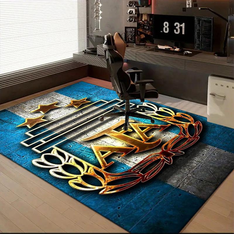 Argentina Football club Printed Office Carpet Chair Cushion Entryway Rug, Rugs for Living Room, Bedroom Christmas gifts