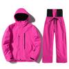 Мужской и женский лыжный костюм для улицы, зимний теплый костюм для сноуборда, водонепроницаемый, ветрозащитный, комплект куртки и брюк для катания на лыжах, большой размер, дышащий, утепленный сноубордический костюм