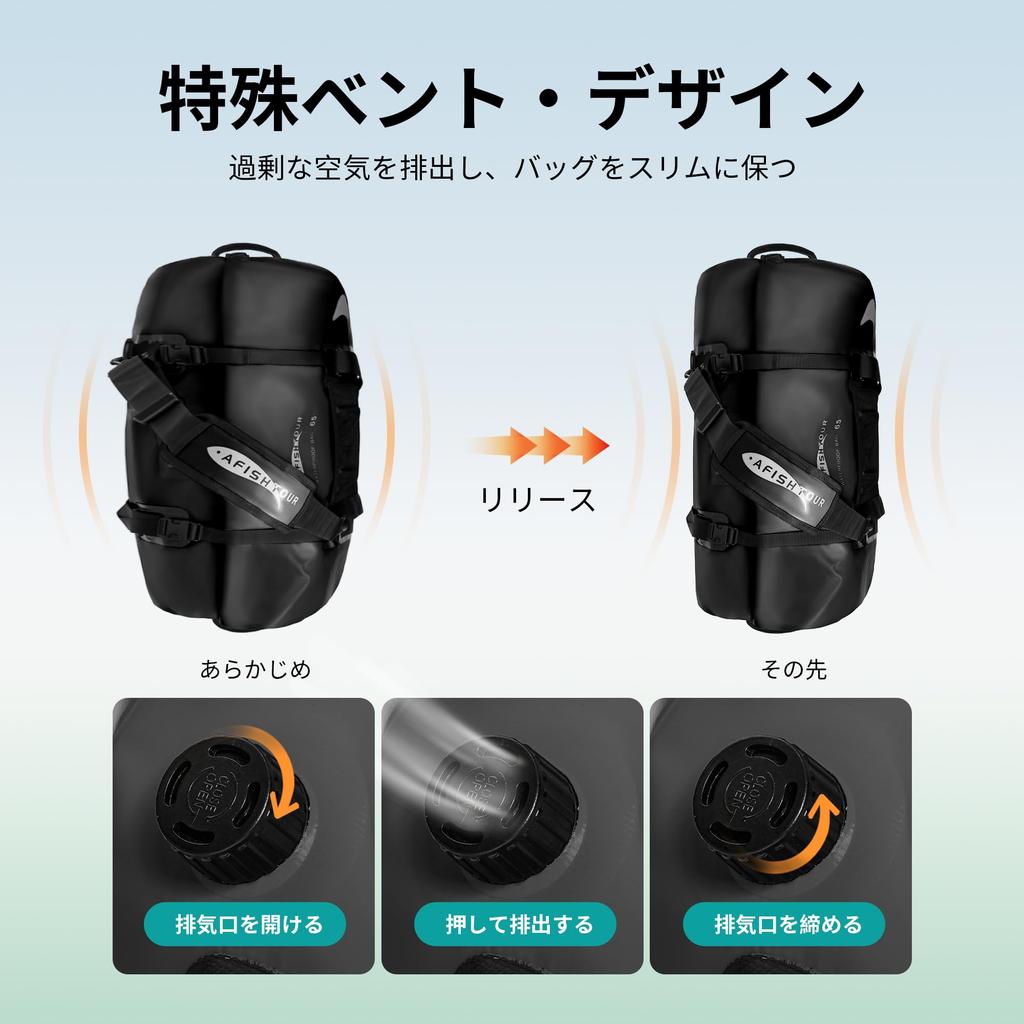 AFISHTOUR 65L Waterproof Motorcycle Rear Bag with Shoulder Strap for Outdoor Beach and Travel Bag/Tail Activities, Riding, Kayaking, Camping, (Black)