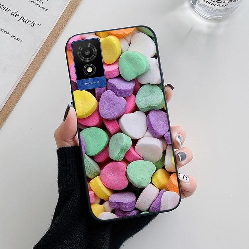 For TCL 501 Case Fashion Soft Silicone Back Cases for TCL 501 T433D Phone Cover TCL501 etui Fundas
